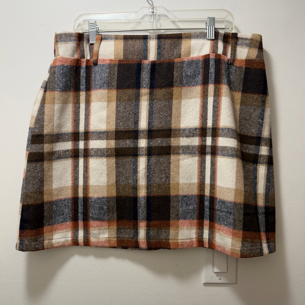 SHEIN Multicolor Plaid Mini Skirt
